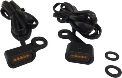 Positionsljus styre Drag Specialties Trnsig Ambr LED svart Sportster 14-22