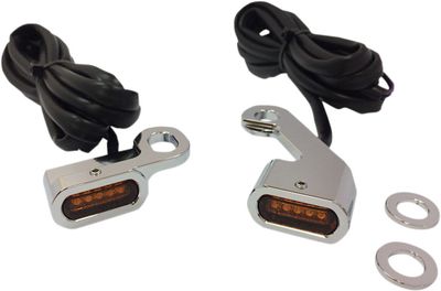 Positionsljus styre Drag Specialties Ambr LED krom H-D 09-upp