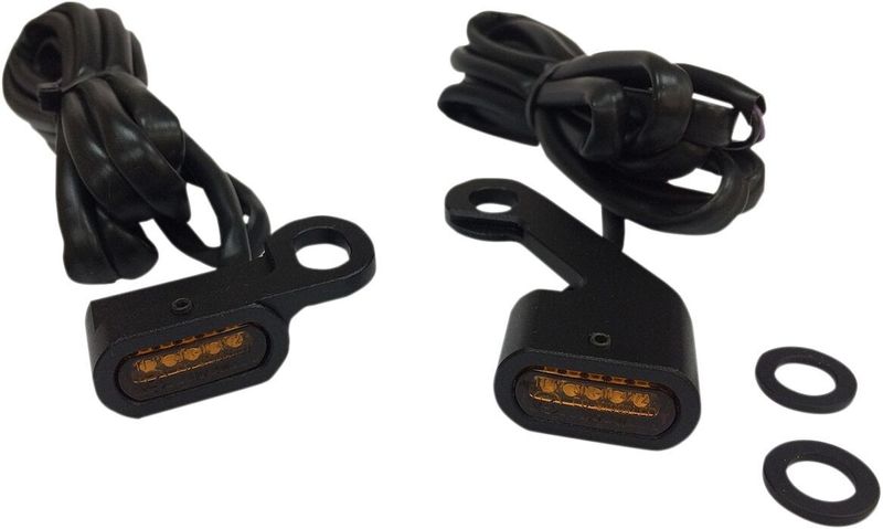 Positionsljus styre Drag Specialties Trnsig Ambr LED svart H-D 09-upp