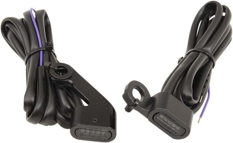 Positionsljus styre Drag Specialties LED svart rökfärgad H-D 09-upp