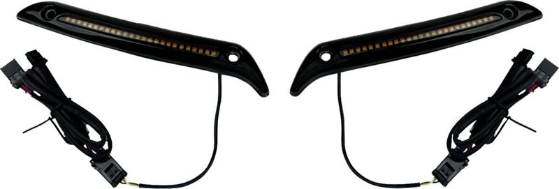 List vindruta Custom Dynamics Rider LED förare blank vit Softail 22-upp
