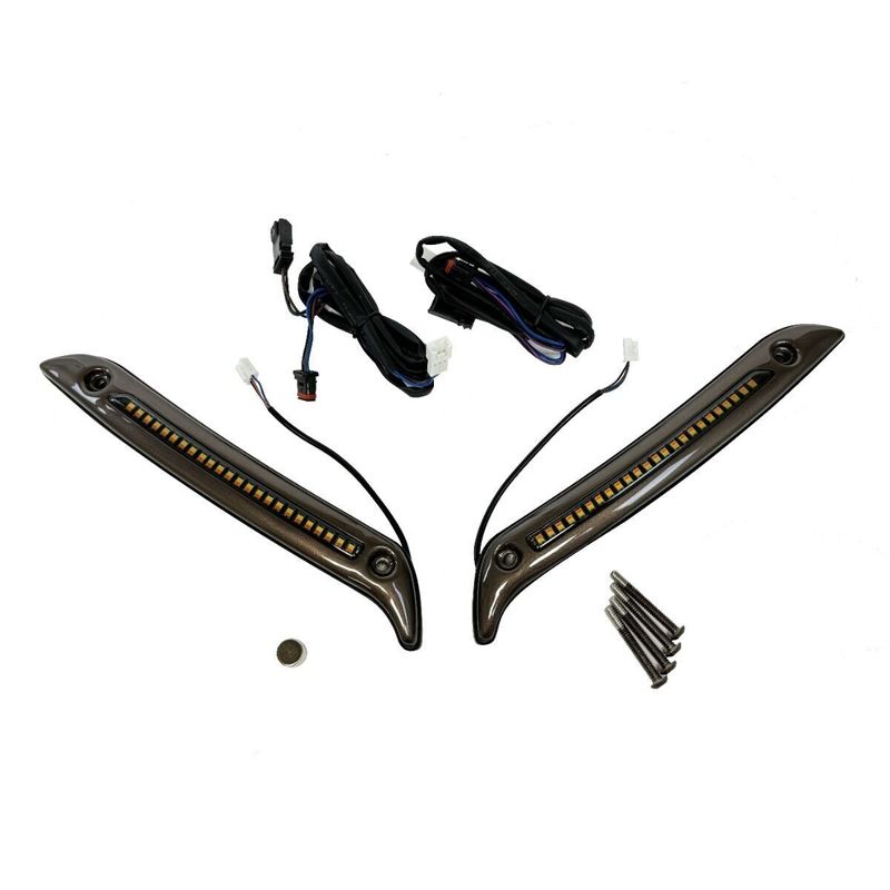 List vindruta Custom Dynamics Rider LED förare blank vit Softail 22-upp