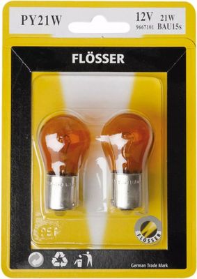 Glödlampa Flösser PY21W BAU15s 12V orange (10-pack)