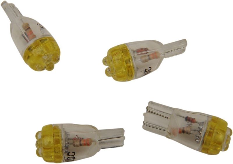 Mini Wedge Led Bulb Amber 12v (4-pack)