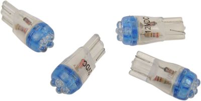 Mini Wedge Led Bulb Blue 12v (4-pack)
