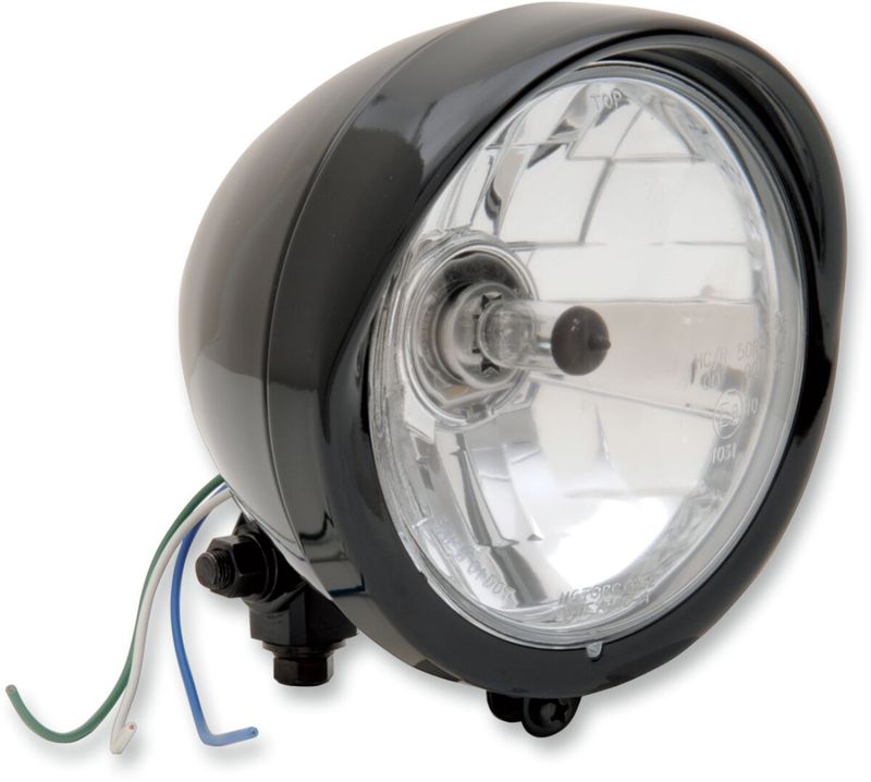 Strålkastare Drag Specialties Diamond-Style Bottom-Mount Assemblies 5-3/4" klar svart