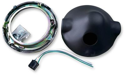 Strålkastare sidomontering Emgo 7" svart