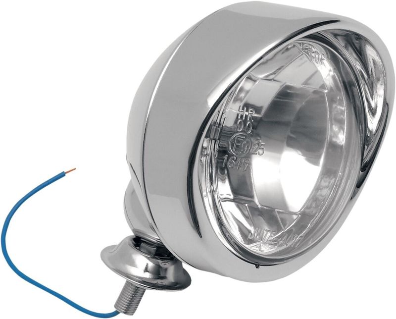 Extraljus Drag Specialties Stud-mount 4" klar krom