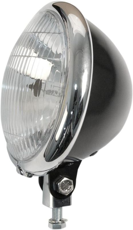 Strålkastare Emgo Bates-Style 5-3/4" svart krom