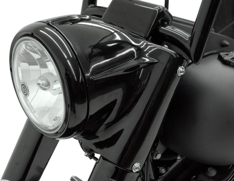 Strålkastare Drag Specialties svart Softail 86-17