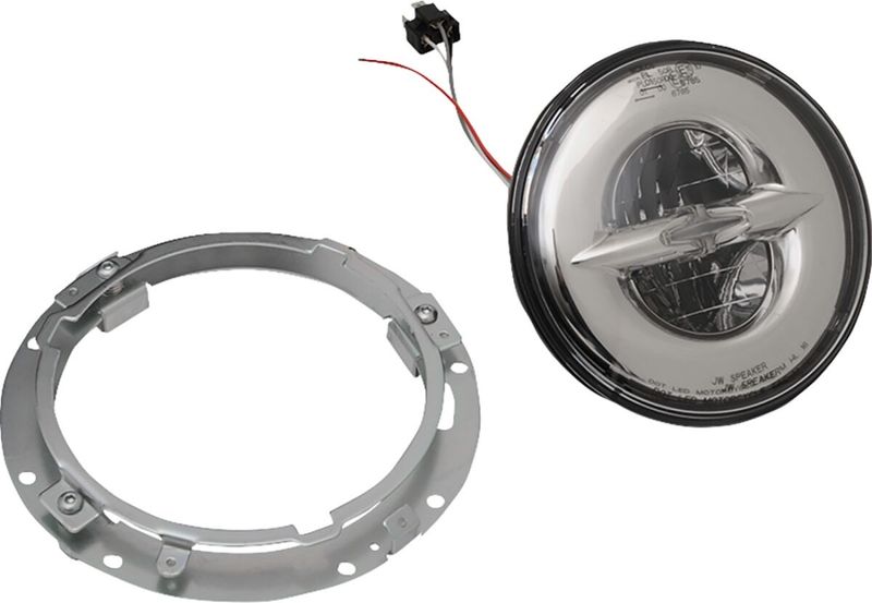 Strålkastare Drag Specialties Reflector-Style 7" LED krom Touring 85-13, FXR 85-92