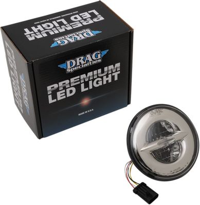 Strålkastare Drag Specialties Reflector-Style 7" LED Touring 14-22, Trike 14-21 krom