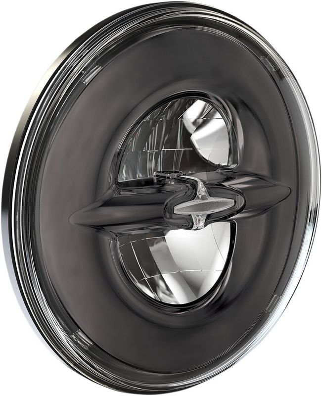 Strålkastare Drag Specialties 7" LED krom svart