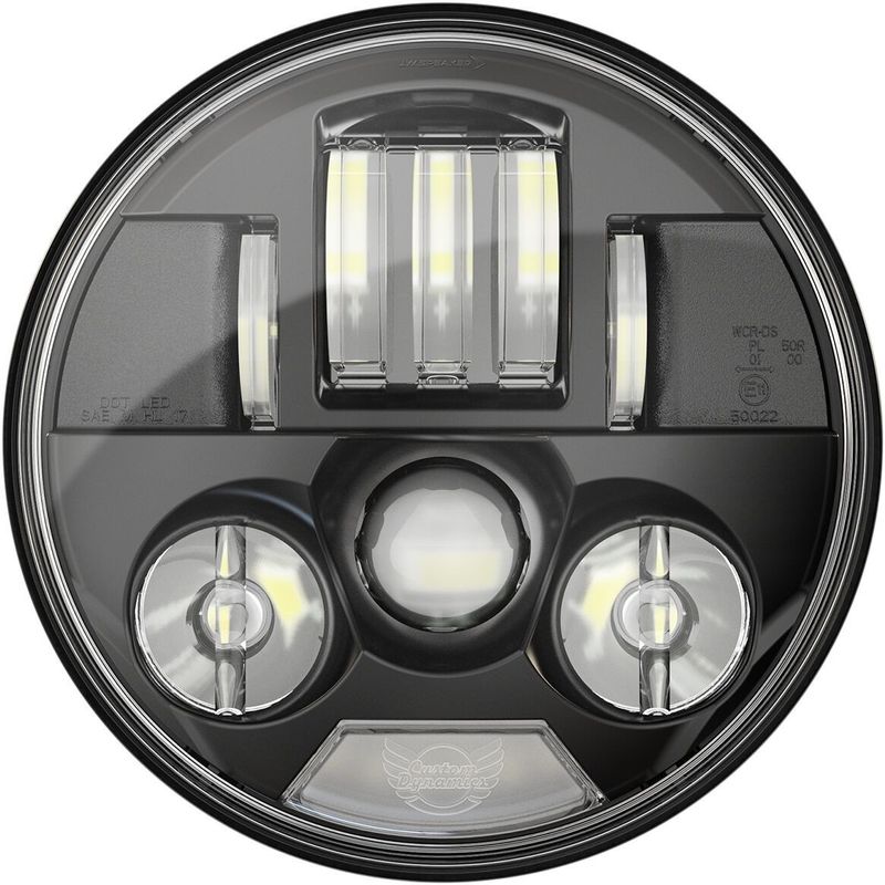 Strålkastare Custom Dynamics ProBEAM 7" LED Indian 14-upp svart