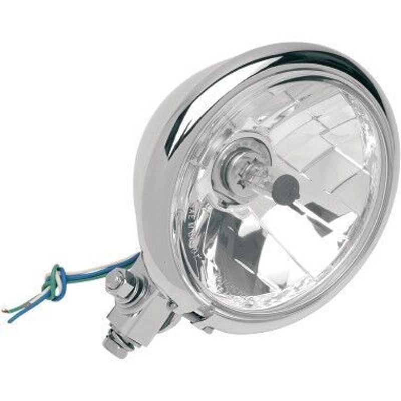 Strålkastare Drag Specialties Diamond-Style Bottom-Mount 14,5cm 5-3/4" krom klar
