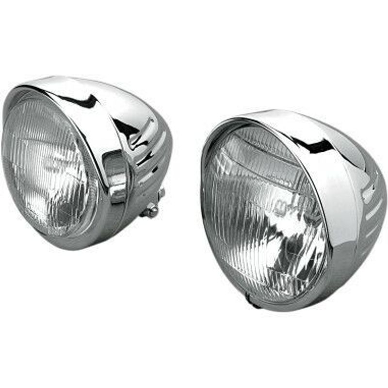 Strålkastare Drag Specialties Springer-Style Headlights Hlite 14,5cm 5-3/4" krom