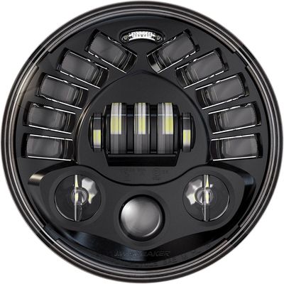 Strålkastare Custom Dynamics Adaptive Adptv Probeam 7" svart Indian 14-upp