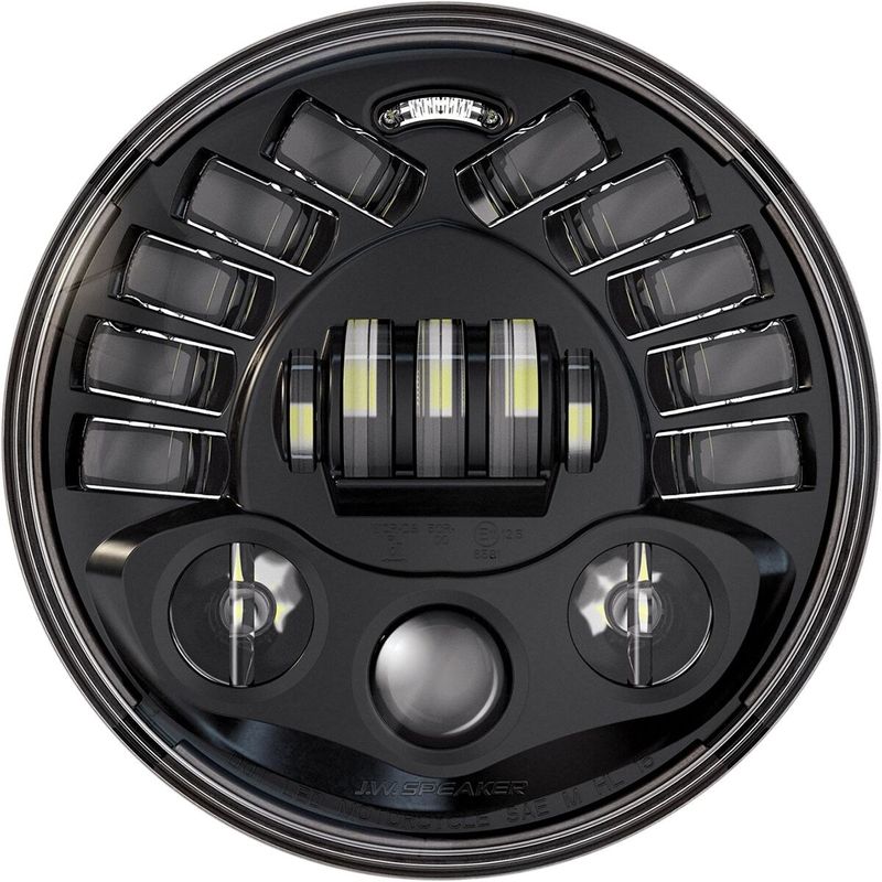 Strålkastare Custom Dynamics Adaptive Adptv Probeam 7" svart Indian 14-upp