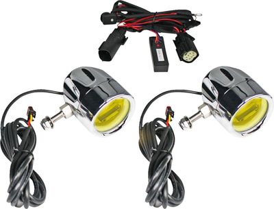 Lampor Custom Dynamics ProBEAM Halo Fog LED krom gul Touring 14-upp