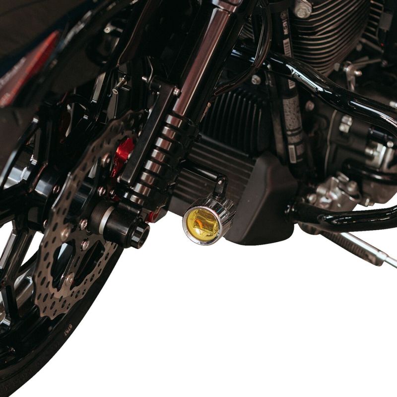 Lampor Custom Dynamics ProBEAM Halo Fog LED krom gul Touring 14-upp