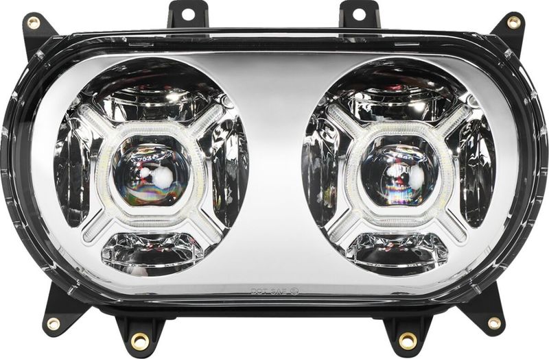 Strålkastare Custom Dynamics Double-X LED Touring 15-24 krom
