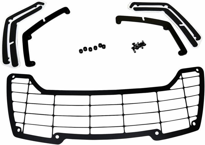 Skydd strålkastare Drag Specialties aluminium svart Pan America 21-24
