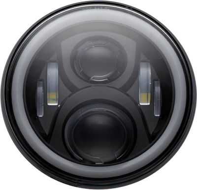Strålkastare Custom Dynamics Halo 7" LED Touring 94-13, Dyna 12-16 svart