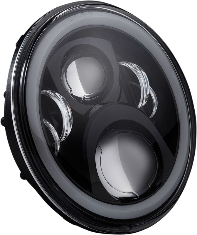 Strålkastare Custom Dynamics Halo Touring Adapter 7" LED H-D 86-upp svart