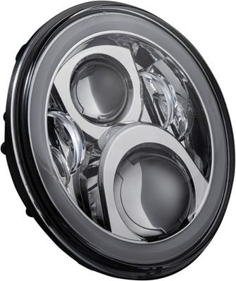 Strålkastare Custom Dynamics Halo Touring Adapter 7" LED H-D 86-upp krom