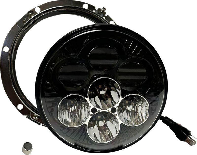 Strålkastare Custom Dynamics Shark Demon 7" LED Includes adapter harness for