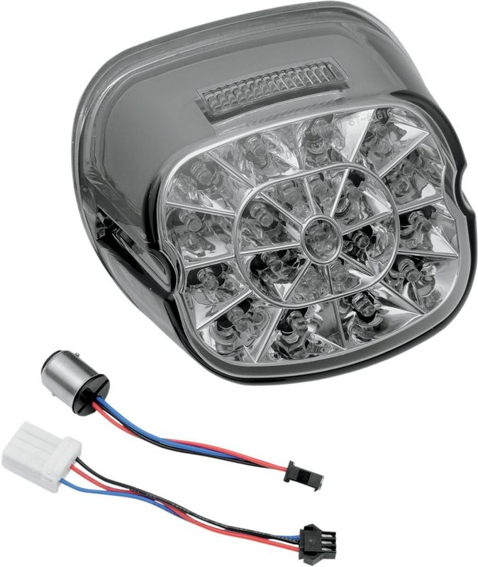 Glas Drag Specialties Web Taillights Taglight Top LED rökfärgad H-D 99-24
