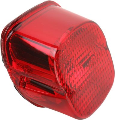 Baklykta laydown LED Drag Specialties rött glas, skyltbelysning nedåt 03-22