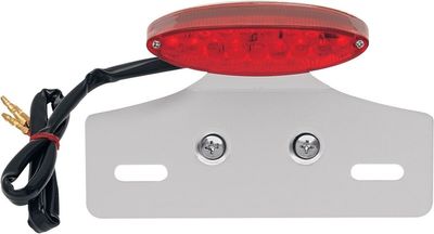 Baklykta mini LED Cat Eye med nummerplåtsfäste Drag Specialties röd