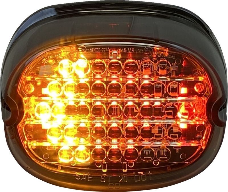 Baklykta Custom Dynamics Profile Auxiliary Turn LED H-D 96-24 rökfärgad
