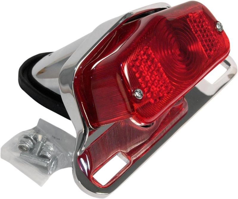 Baklykta Emgo Lucas-Style Bracket Tail Lamp krom