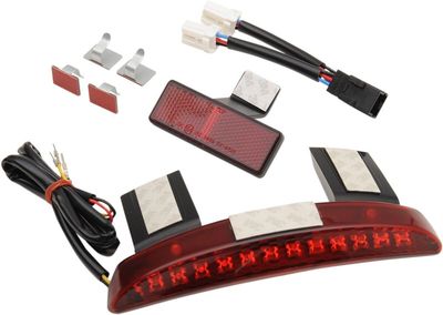 Baklampa Drag Specialties LED positions-/bromsljus rött glas XL Sportster 14-19