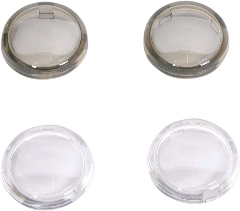 Blinkersglas Drag Specialties Mini-Deuce klar/rökfärgad 4-pack