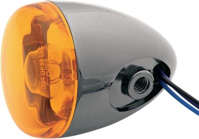 Blinkers Bullet Chris Products svartnickel/krom orange glas