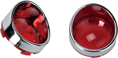 Drag Specialties Replacement Lens Oem Deuce-Style Red W/ Visor Bezel T