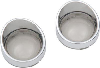 Blinkersglas Drag Specialties OEM Deuce-stil rökfärgat med visir