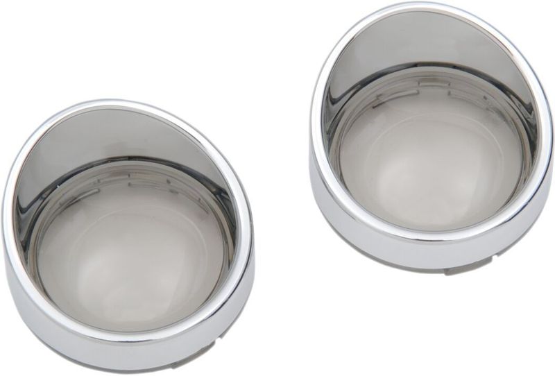 Blinkersglas Drag Specialties OEM Deuce-stil rökfärgat med visir