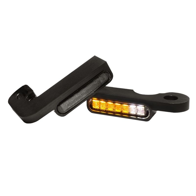 Blinkers styre HeinzBikes Stripes PL svart Dyna 90-17 HBTS-FX96-PL