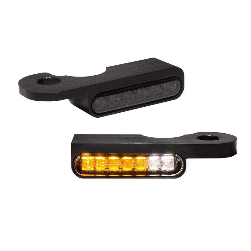 Blinkers styre HeinzBikes Stripes PL Softail 90-14 svart