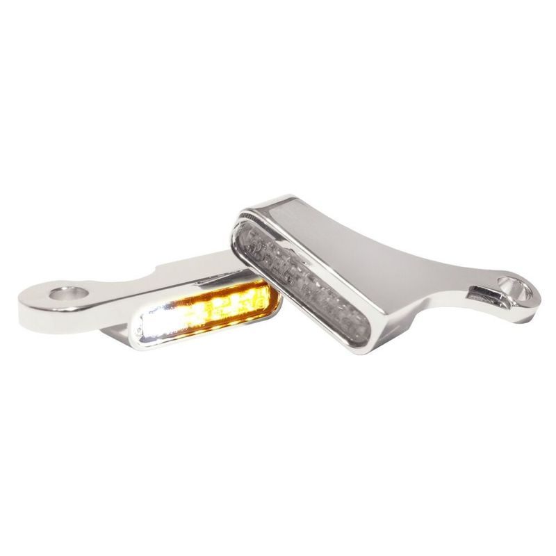 Blinkers styre HeinzBikes Stripes PL krom svart anodiserad Softail 15-17
