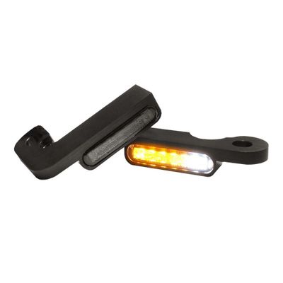 Blinkers styre HeinzBikes Stripes svart anodiserad FLT/Touring 90-08