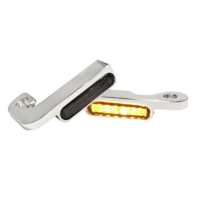 Blinkers LED styrmonterade Heinz Bikes orange krom