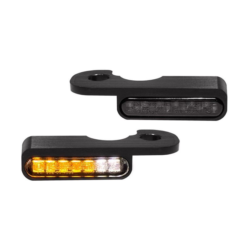 Blinkers styre HeinzBikes Stripes PL svart V-Rod VRSCD/X Night Rod 06-17 HBTS-VRS02-PL