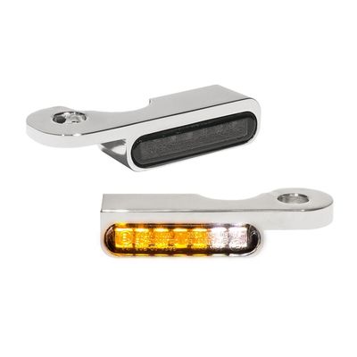Blinkers Heinz Bikes LED styrmonterade med positionsljus krom