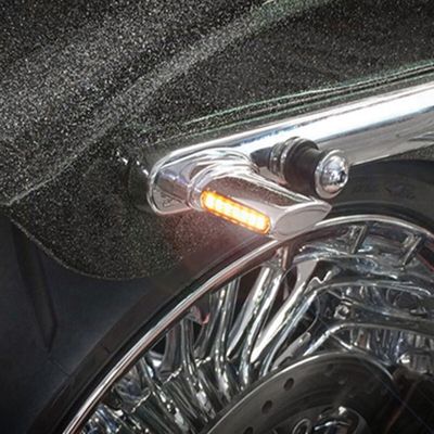 Blinkers baklykta HeinzBikes Aero Winglets 3 1 krom aluminium universal