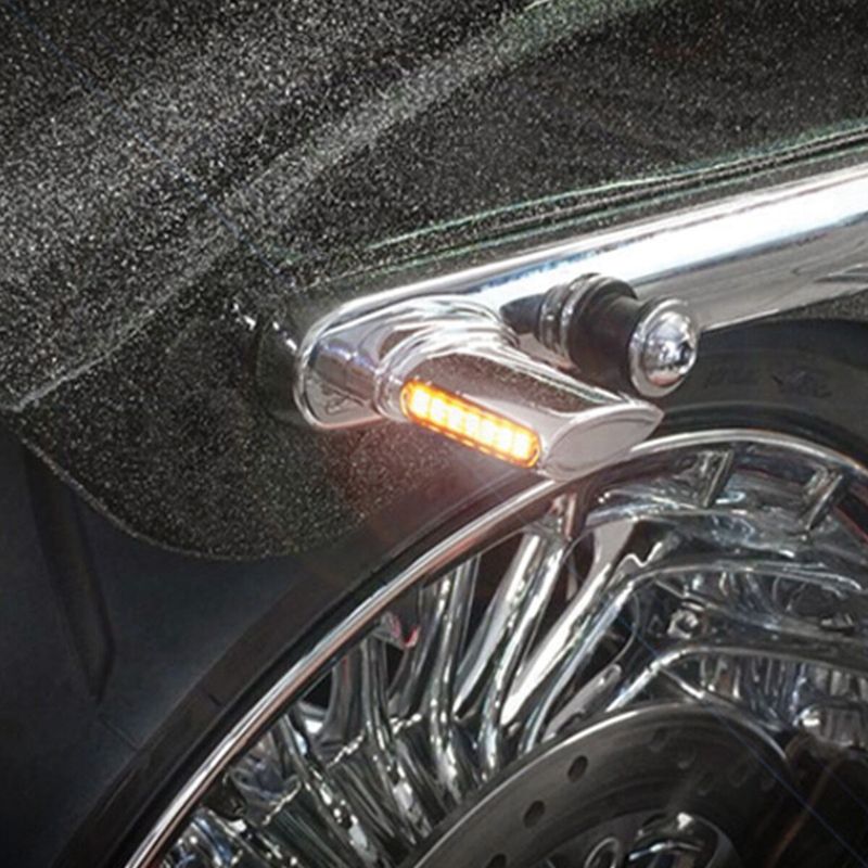 Blinkers baklykta HeinzBikes Aero Winglets 3 1 krom aluminium universal